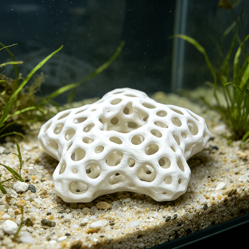 Planted Aquarium Without Fish - ของตกแต่งตู้ปลา รูปดาวห้าแฉกแบบโปร่ง 3 มิติ พิมพ์ด้วยเทคโนโลยี 3D