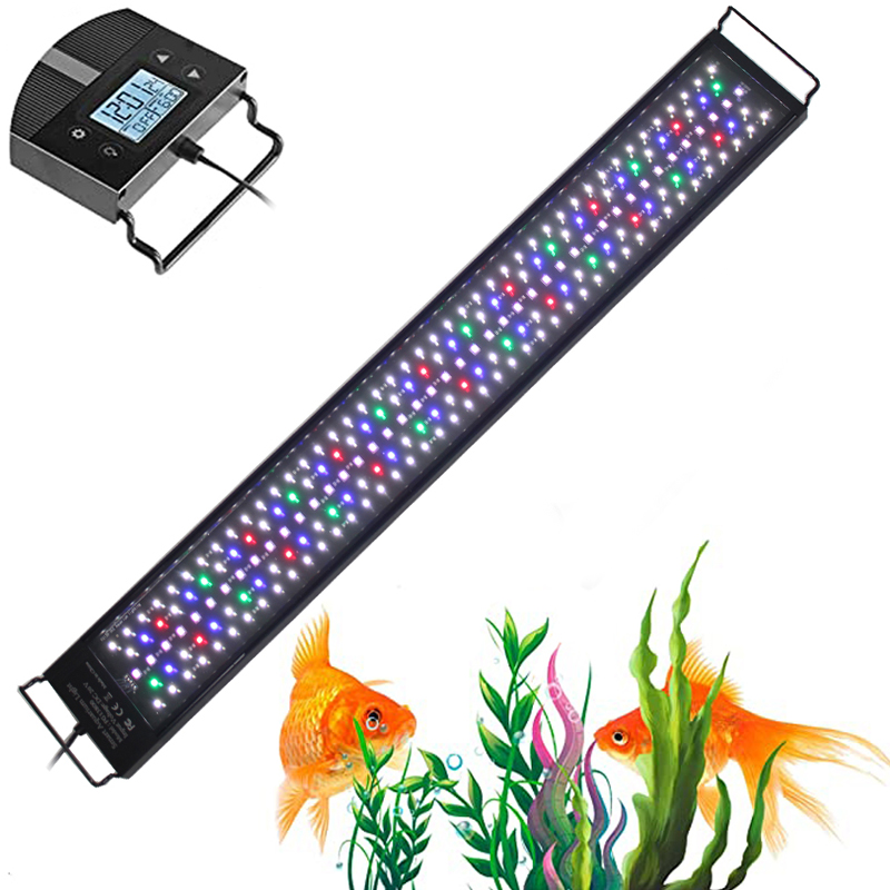 Aquarium Plant Light Spectrum - ตั้งโปรแกรมได้ 8 สีเปิดปิดอัตโนมัติ LED พิพิธภัณฑ์สัตว์น้ําแสงเต็มสเปกตรัมสําหรับถังปลูกน้ําจืดไฟ LED