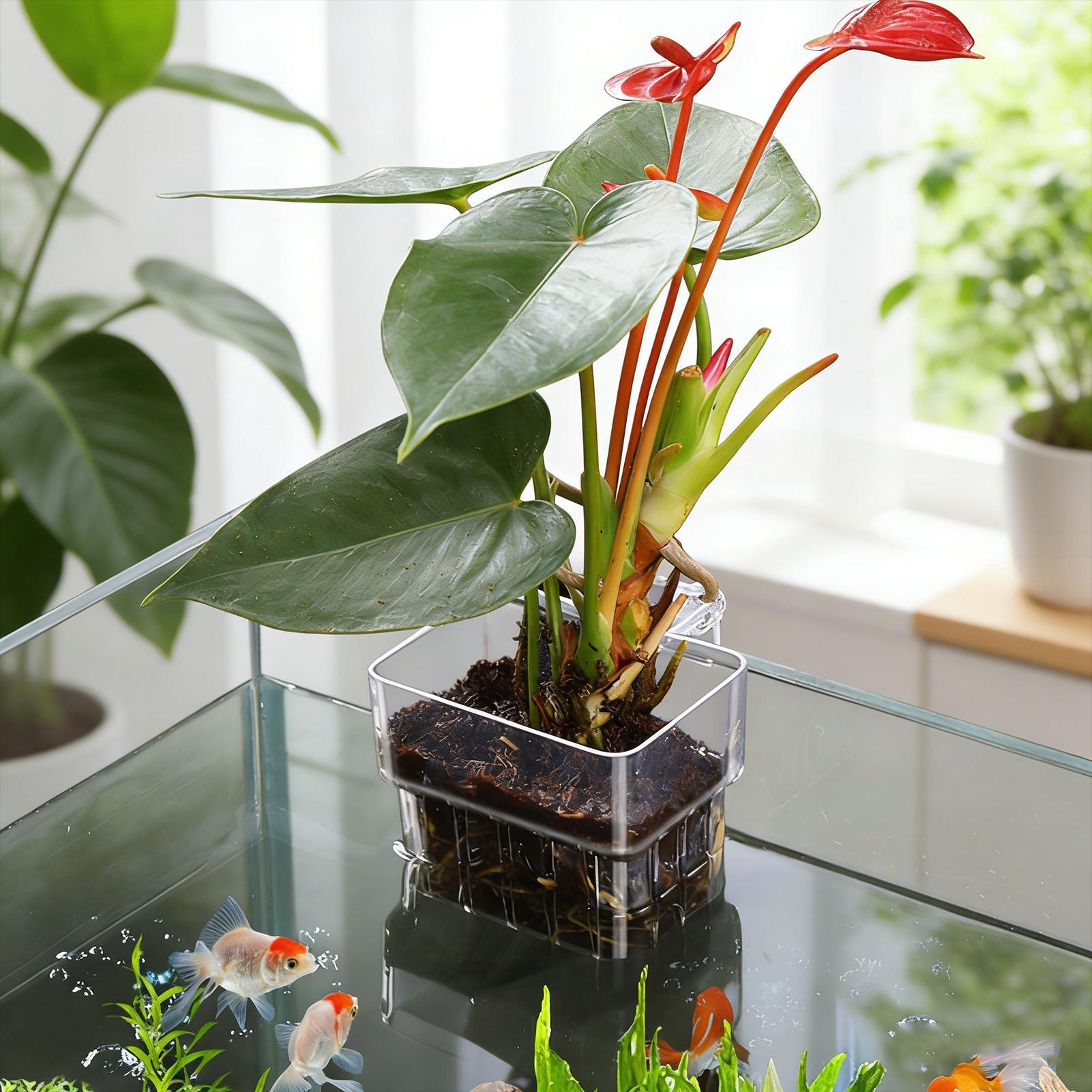 กระถางปลูกพืชแบบแขวนโปร่งใสสำห - Planted Aquarium Kit บทวิจารณ์และราคา