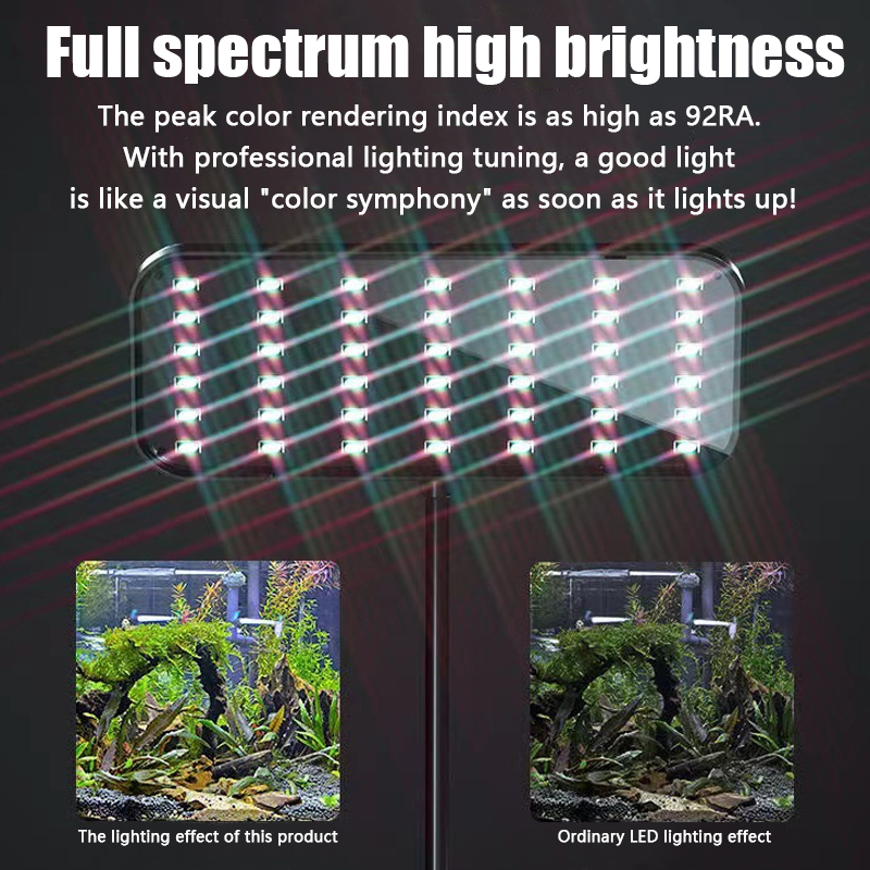 13W โคมไฟ LED ตกแต่งตู้ปลา ไฟส - Aquarium Plant Light Spectrum บทวิจารณ์และราคา