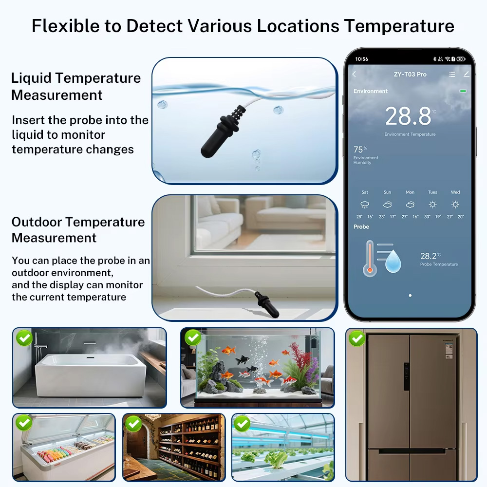 เซ็นเซอร์วัดอุณหภูมิและความชื้ - Planted Aquarium Temperature บทวิจารณ์และราคา