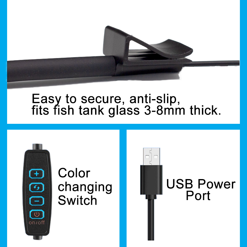 ไฟ LED สำหรับตู้ปลาแบบ USB ตกแ - Aquarium Plant Light Spectrum บทวิจารณ์และราคา