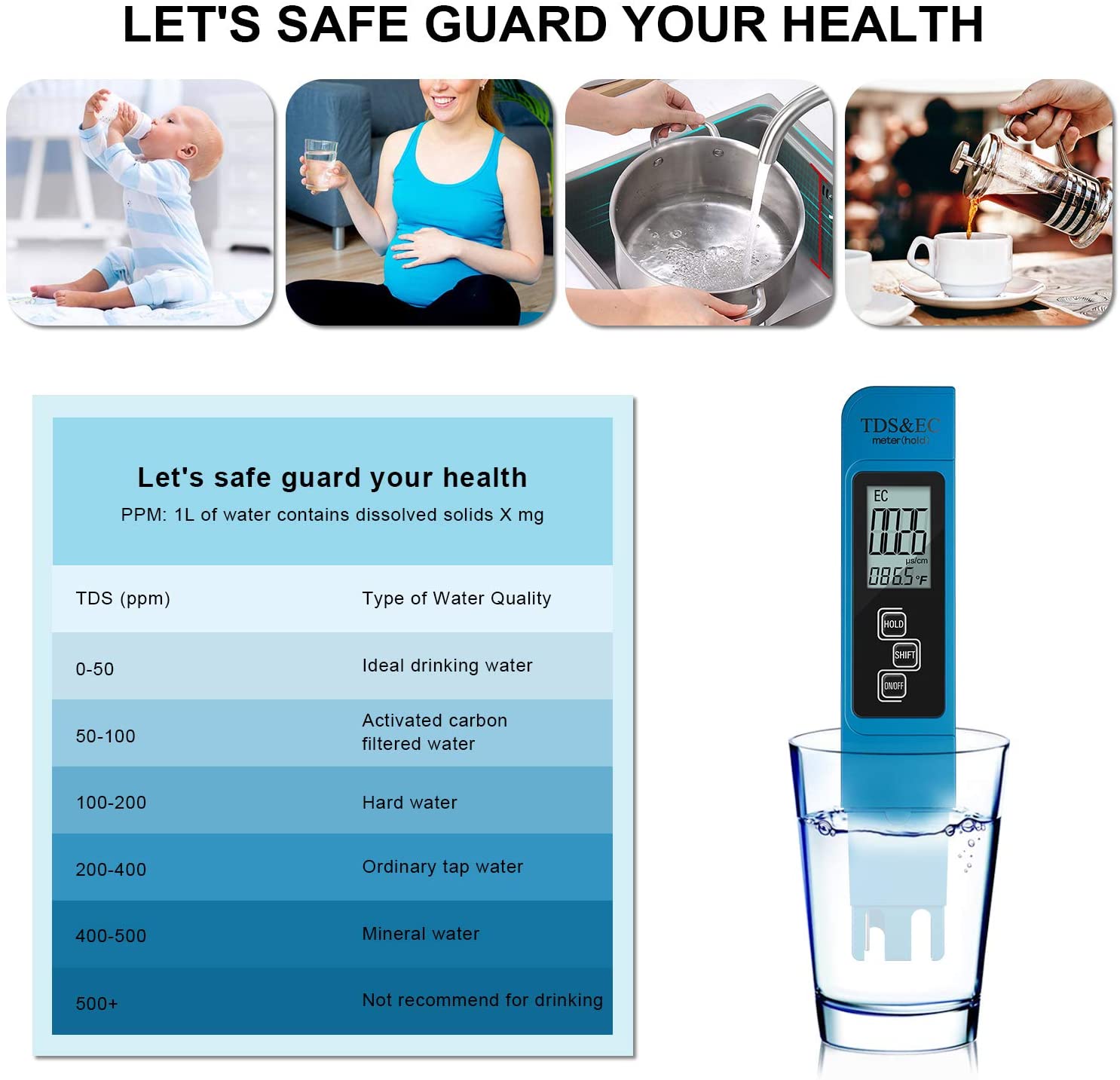 ดิจิตอล PH /TDS/ EC Meter เครื - Planted Aquarium Temperature บทวิจารณ์และราคา