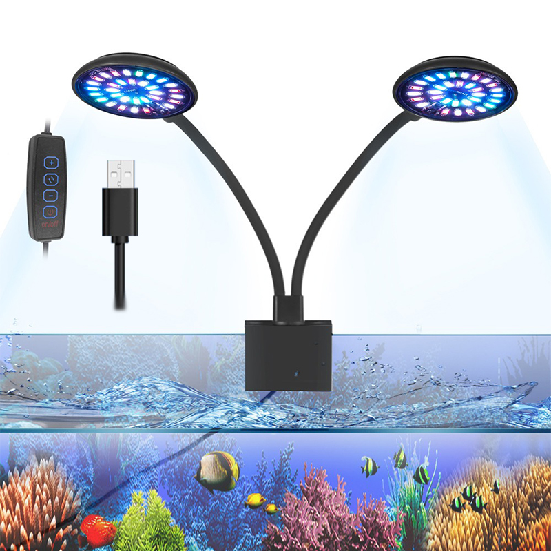 USB พิพิธภัณฑ์สัตว์น้ํา ไฟ LED - Aquarium Plant Light Spectrum บทวิจารณ์และราคา