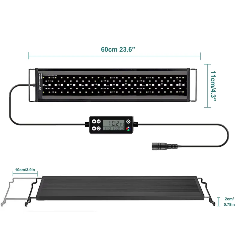 ไฟ LED สเปกตรัมเต็มรูปแบบขนาด  - Planted Aquarium Hours บทวิจารณ์และราคา