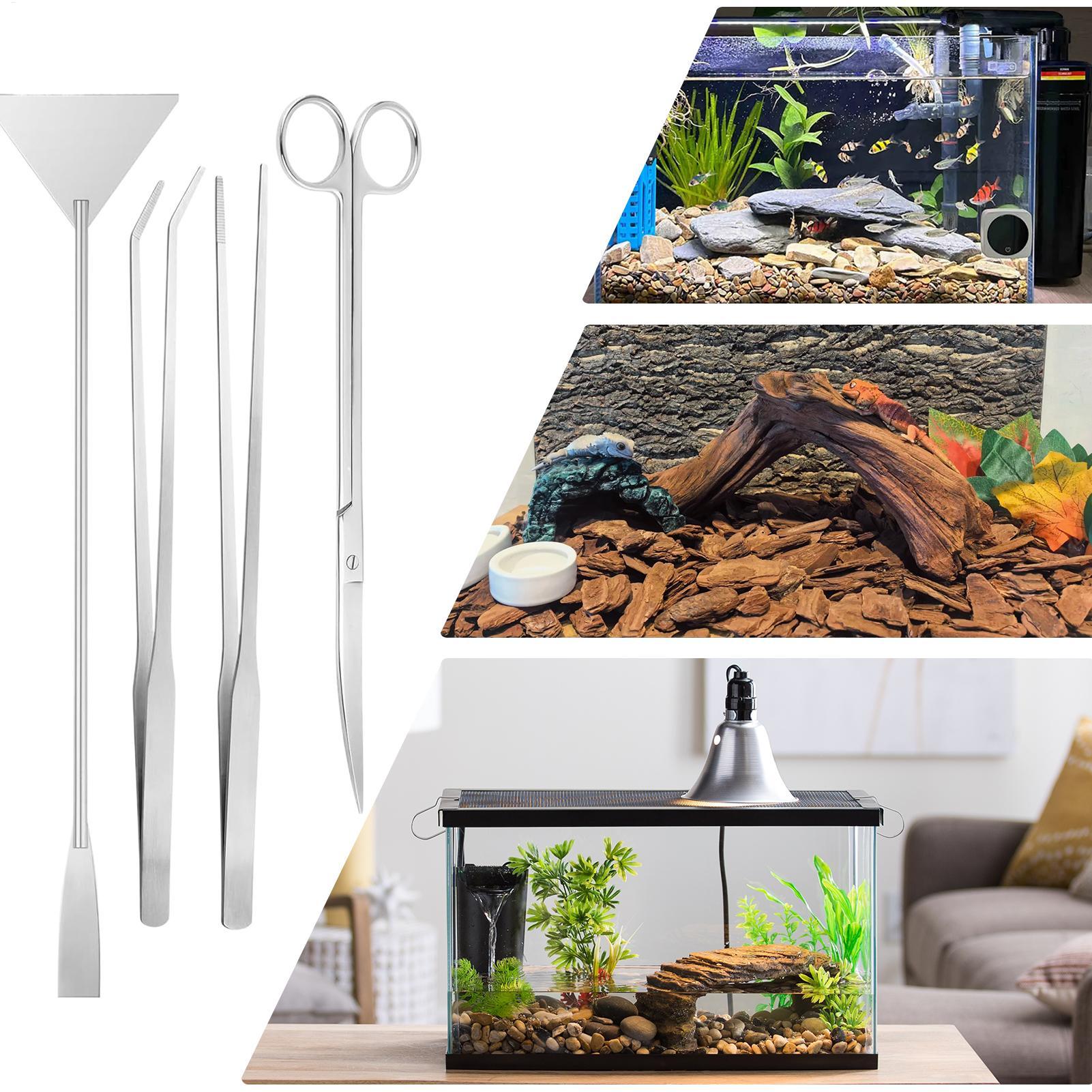 ชุดเครื่องมือตู้ปลา 4 ชิ้นชุดท - Planted Aquarium Tool Kit บทวิจารณ์และราคา