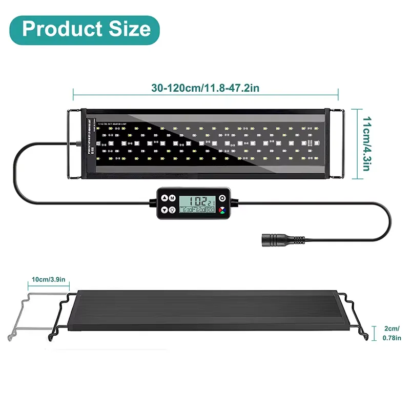 ไฟ LED สำหรับตู้ปลา SIROKA ขนา - Planted Aquarium Hours บทวิจารณ์และราคา