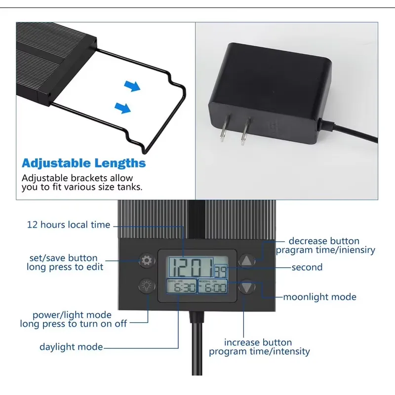 ไฟ LED สำหรับตู้ปลา 45 ซม. 24  - Planted Aquarium Hours บทวิจารณ์และราคา